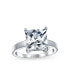 ფოტო #4 პროდუქტის Classic Timeless 3CT AAA CZ Square Brilliant Princess Cut Solitaire Engagement Ring For Women .925 Sterling Silver Plain Band
