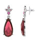 ფოტო #1 პროდუქტის Silver-Tone Stone and Crystal Teardrop Earrings