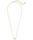 ფოტო #2 პროდუქტის 14k Gold-Plated Cubic Zirconia & Mother-of-Pearl Mini Pendant Necklace, 15" + 2" extender