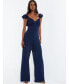 Фото #2 товара Women's Scuba Crepe Frill Detail Strappy Jumpsuit