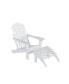 Фото #14 товара Classic Folding Adirondack Chair with Footrest Ottoman Set