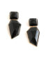 ფოტო #1 პროდუქტის Women's Black Abstract Stone Drop Earrings