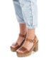ფოტო #5 პროდუქტის Women's Casual Heeled Platform Sandals By