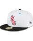 ფოტო #3 პროდუქტის Men's White Chicago White Sox Neon Eye 59FIFTY Fitted Hat