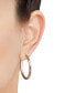 Polished Round Hoop Earrings in 14k Gold, 30mm