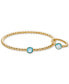 Фото #2 товара Браслет Macy's Blue Topaz Bangle Gold-Plated