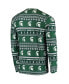 ფოტო #3 პროდუქტის Men's Green Michigan State Spartans Ugly Sweater Knit Long Sleeve Top and Pant Set