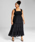 ფოტო #1 პროდუქტის Trendy Plus Size Smocked Ruffle Maxi Dress