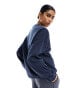 Фото #4 товара Miss Selfridge embroidered Chamonix oversized ski sweat in navy