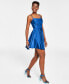 Juniors' Draped-Top Skater Dress 17 - фото #12