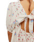 Women's Chloe Printed Cotton Cutout Tie-Back Top