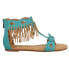 Фото #1 товара Justin Boots Clover TStrap Womens Blue Casual Sandals LS131