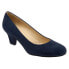 Фото #2 товара Trotters Penelope T1355-405 Womens Blue Narrow Leather Pumps Heels Shoes 6.5