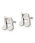 Stainless Steel Polished Music Note Earrings