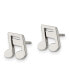 ფოტო #3 პროდუქტის Stainless Steel Polished Music Note Earrings