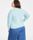 Фото #2 товара Trendy Plus Size Pointelle-Stitch Cardigan, Created for Macy's