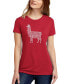 Women's Premium Blend Llama Mama Word Art T-shirt