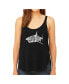 ფოტო #1 პროდუქტის Women's Premium Word Art Flowy Tank Top- Species Of Shark