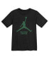 ფოტო #1 პროდუქტის Jordan Little Girls and Boys Jordan Black Boston Celtics Essential Jumpman T-Shirt