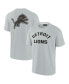 Фото #4 товара Men's and Women's Gray Detroit Lions Super Soft Short Sleeve T-shirt