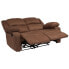 Фото #1 товара Harmony Series Chocolate Brown Microfiber Loveseat With Two Built-In Recliners