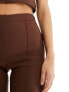 Vesper flare trouser co-ord in chocolate