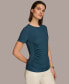 Фото #3 товара Women's Short Sleeve Ruched-Side Top
