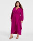 ფოტო #1 პროდუქტის Plus Size Tie-Front Wrap Maxi Dress