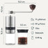 Фото #32 товара Silberthal Manual Coffee Grinder, Adjustable Grinding Level, Stainless Steel and Glass Hand Grinder