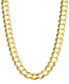 ფოტო #1 პროდუქტის 24" Open Curb Link Chain Necklace (7mm) in Solid 14k Gold