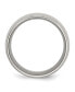 Stainless Steel Brushed 12mm Half Round Band Ring