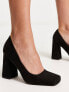 RAID – Petunia – Schuhe in Schwarz aus Wildlederimitat mit eckiger Zehenpartie