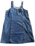 Levi's Women's Alyssa Blue Stonewash Cotton Denim Overalls Mini Dress Size L New