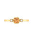 Cushion Cut Citrine Gemstone, Natural Diamonds Birthstone Ring in 14K Yellow Gold