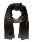 Фото #1 товара Vince Subtle Space-Dye Rib Start Alpaca-Blend Scarf Women's Black