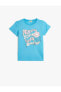 4SKG10118AK Koton Kız Çocuk T-shirt MAVİ