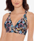 Фото #1 товара Salt + Cove 298836 Juniors' In Full Bloom Strappy Bikini Top, M