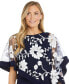 Women's Floral-Embroidered Poncho Dress