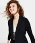 Фото #3 товара Women's Ruched 3/4-Sleeve Knit Blazer, Created for Macy's