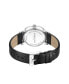 ფოტო #3 პროდუქტის Men's Multifunction Dress Sport Black Genuine Leather Watch 42mm