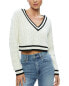 Alice + Olivia Ayden Cropped V-Neck Wool & Cashmere-Blend Pullover Women's