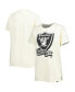 ფოტო #4 პროდუქტის Women's Cream Las Vegas Raiders Chrome Sideline T-shirt