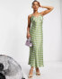 Фото #1 товара Nobody's Child Melina cross back slip dress in green