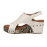 Фото #3 товара Corkys Carley Snake Print Studded Wedge Womens Off White Casual Sandals 30-5316