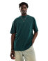 ASOS DESIGN oversized t-shirt in dark green with back renaissance spine print