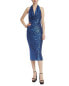 Фото #1 товара Jewel Badgley Mischka Sequin Cowl Midi Dress Women's 16