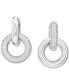 ფოტო #4 პროდუქტის Pavé Interlocking Loop Charm Mismatch Hoop Earrings