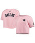 Фото #1 товара Women's Pink Dallas Cowboys Cropped Boxy T-shirt