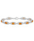 Citrine And White Topaz Bracelet (5-1/2 ct. t.w and 5/8 ct. t.w) in Sterling Silver
