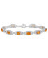 ფოტო #1 პროდუქტის Citrine And White Topaz Bracelet (5-1/2 ct. t.w and 5/8 ct. t.w) in Sterling Silver